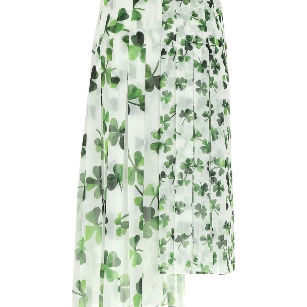 Loewe Chiffon Clover Floral Skirt